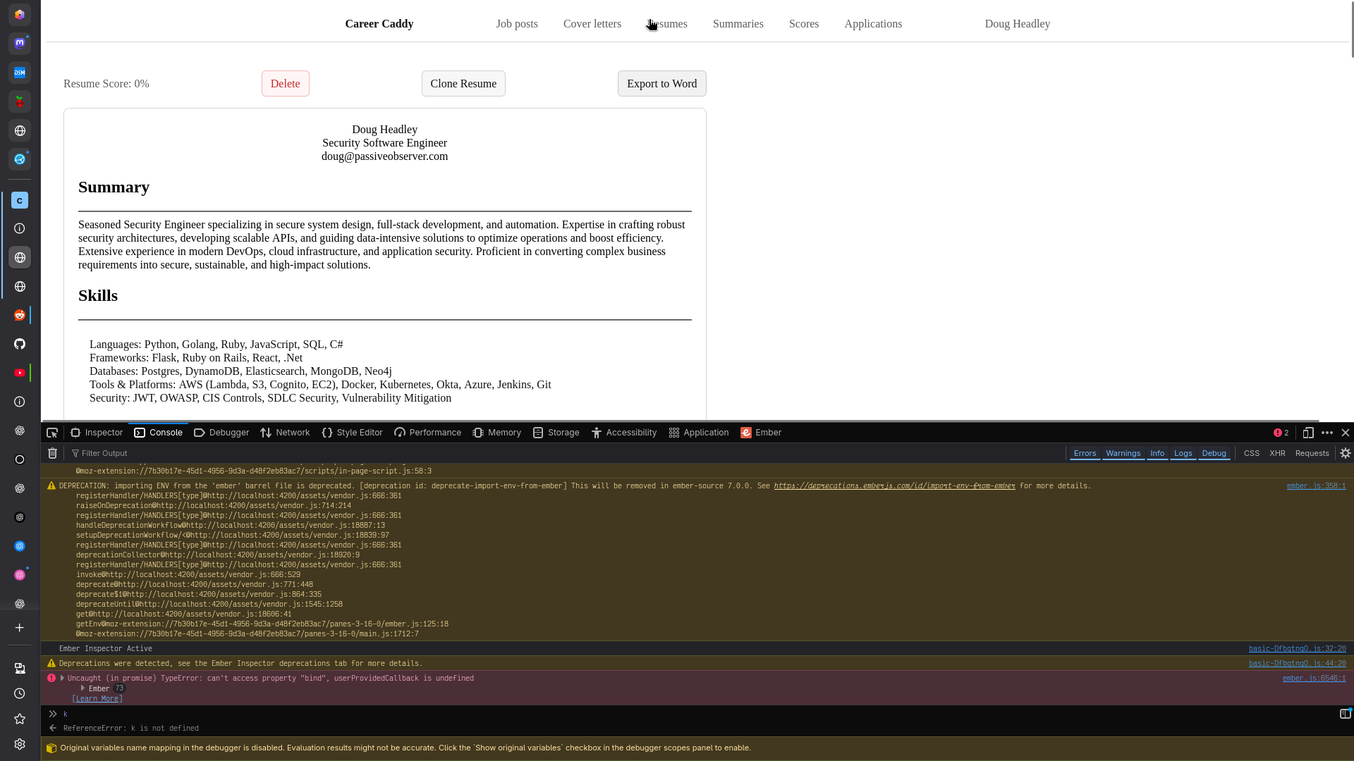 From the unemployed trenches